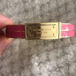 Michael Kors pink locket bangle